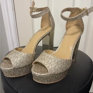 Michael Kors Gold Platform Heels